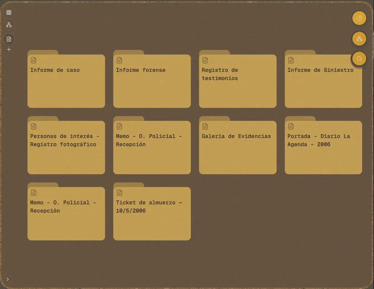 Case file with documents, photos and forensic reports
